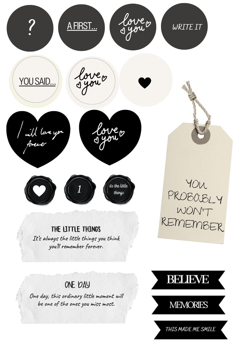 THE MEMORY KEEPER PACK No. 01 — THE LITTLE THINGS