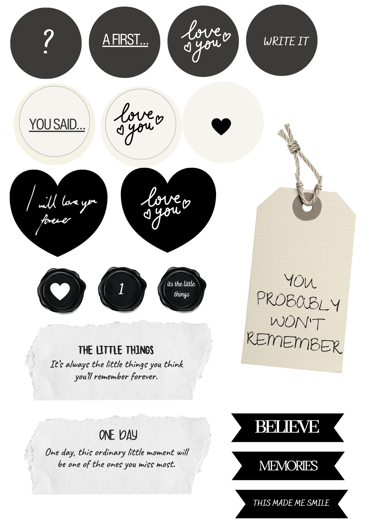 THE MEMORY KEEPER PACK No. 01 — THE LITTLE THINGS